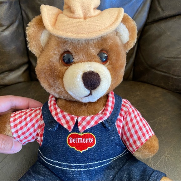 Vintage Del Monte Country Yumkins Brawny Bear Advertising Plush Collectible 10" - Picture 6 of 9